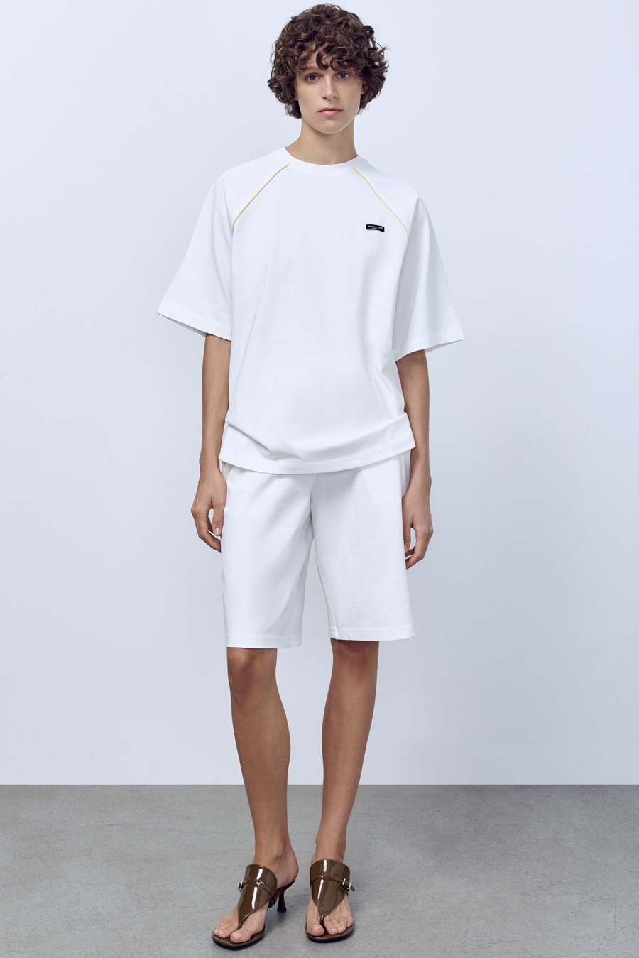 Шорты трикотажные, белый