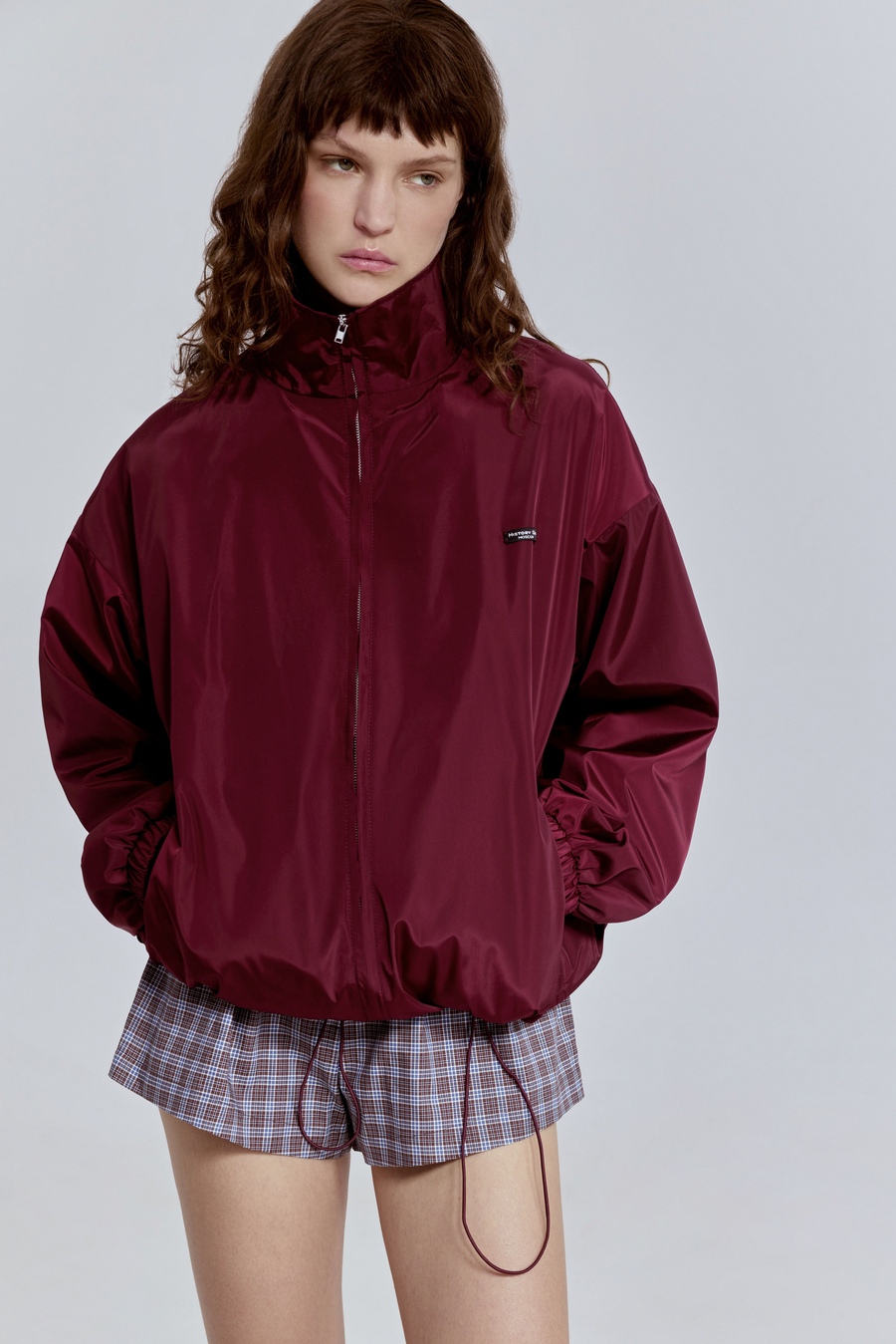 Ветровка из нейлона, бордовый