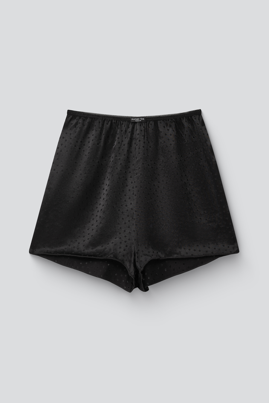 Шорты бельевые из атласа, чёрный