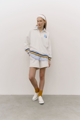 Шорты футер молочный