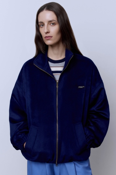 Бомбер из шерсти с кашемиром, синий