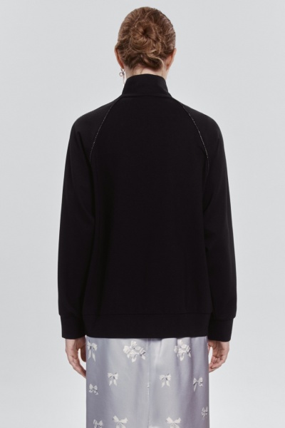 Толстовка с кристальным кантом, чёрный