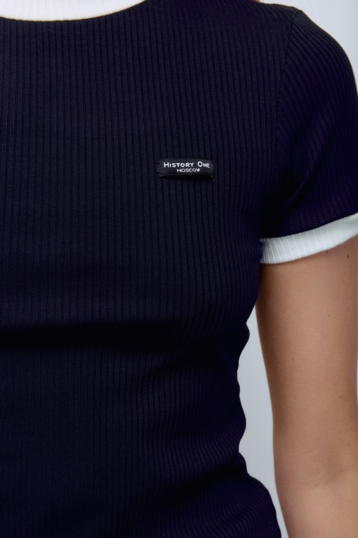 Футболка из хлопковой рибаны, синий