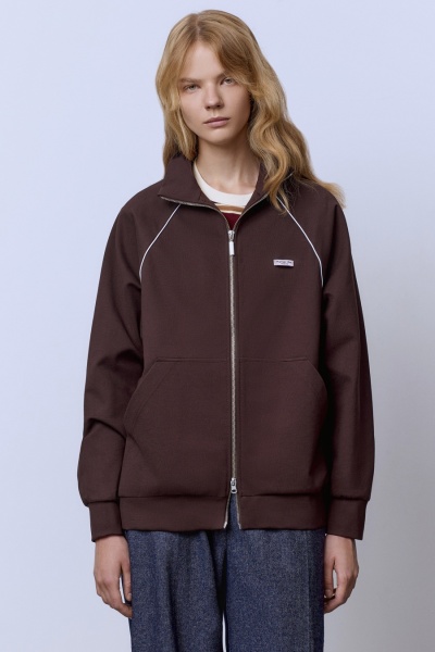 Толстовка с кантом, шоколад