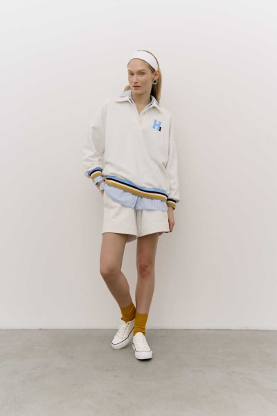 Шорты футер молочный