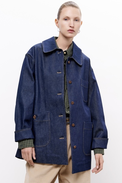 Жакет из плотного денима, синий