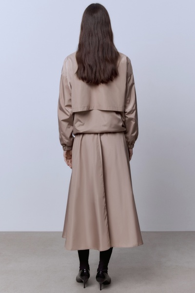 Юбка-солнце из нейлона, бежевый