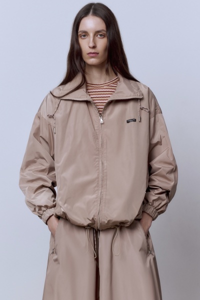 Ветровка из нейлона, бежевый