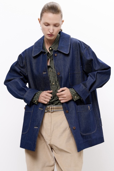 Жакет из плотного денима, синий