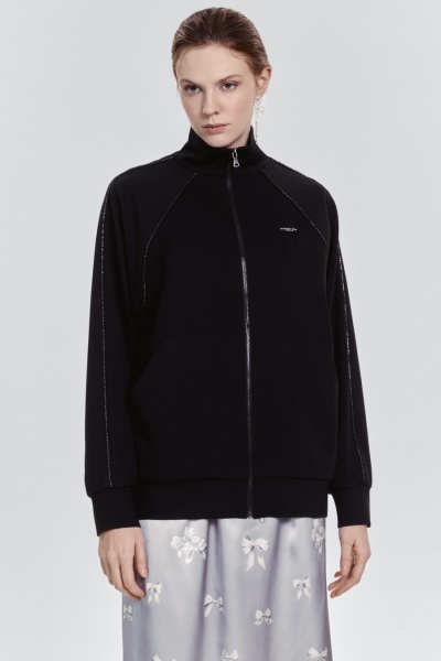 Толстовка с кристальным кантом, чёрный