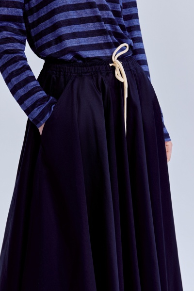 Юбка-солнце из габардина, синий