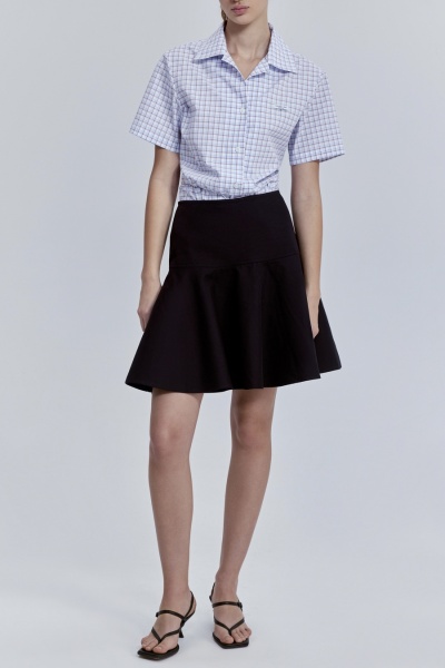 Юбка-солнце мини, чёрный