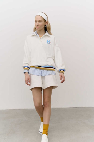 Шорты футер молочный