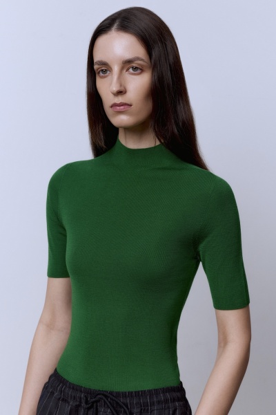 Водолазка с коротким рукавом, зелёный