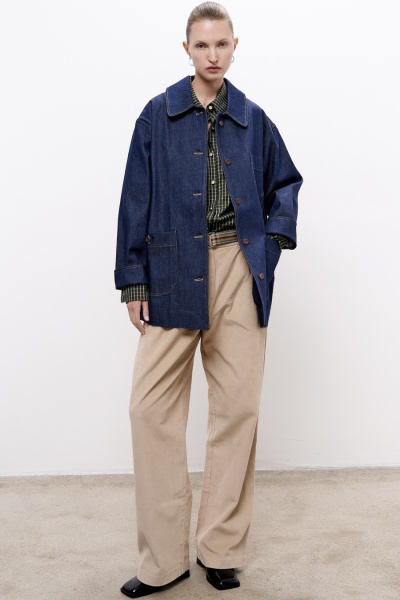 Жакет из плотного денима, синий