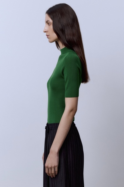 Водолазка с коротким рукавом, зелёный