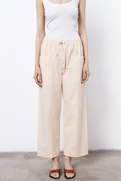 Брюки-карго из итальянского вареного хлопка, персиковый