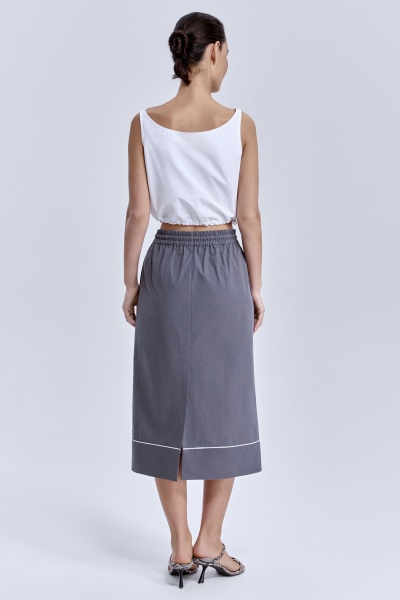 Топ на резинке из варёного хлопка, белый