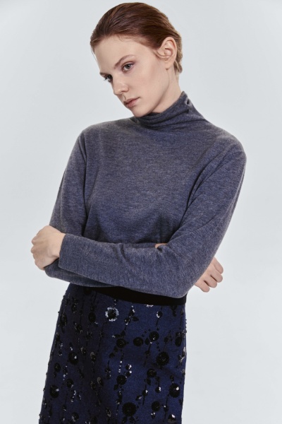 Водолазка с длинным рукавом, тёмно-серый