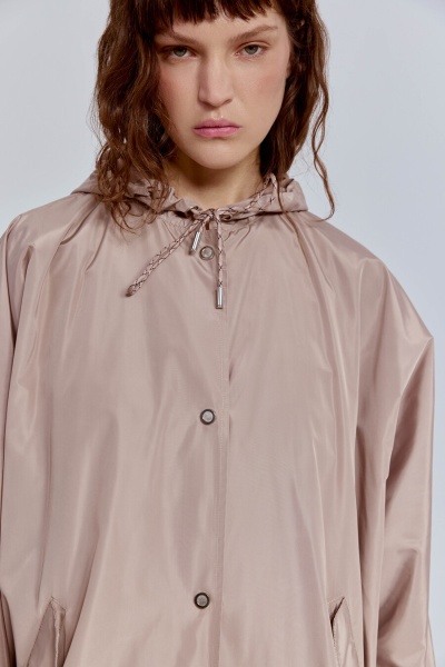 Плащ из нейлона на подкладке, бежевый