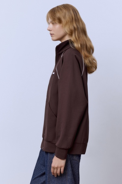 Толстовка с кантом, шоколад