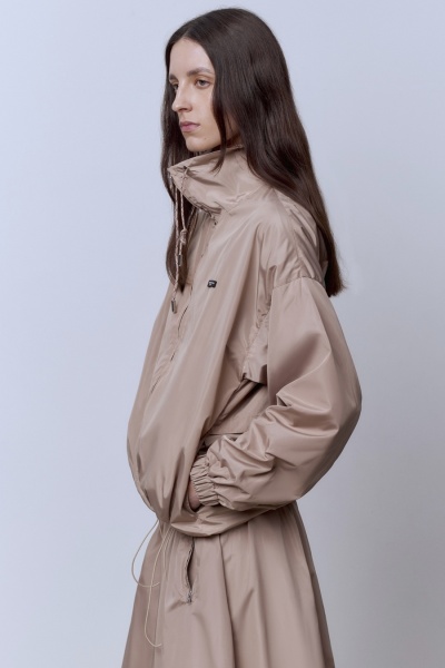 Ветровка из нейлона, бежевый