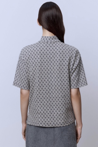 Поло на молнии с хлопком, синий