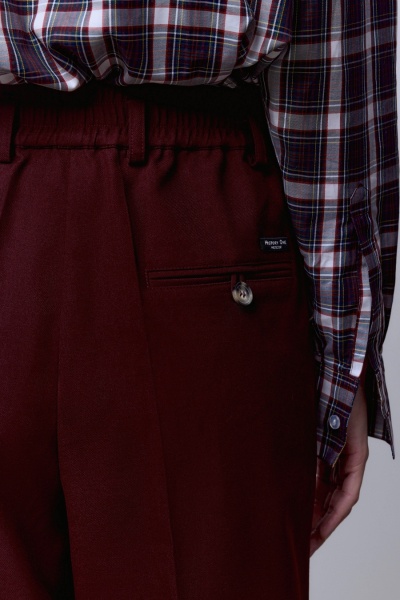 Бермуды из полушерсти, бордовый