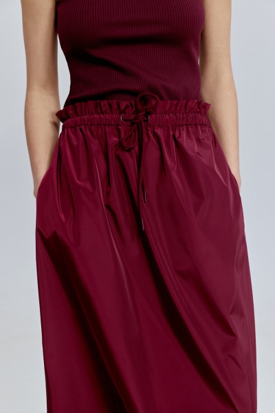 Юбка-баллон из нейлона, бордовый