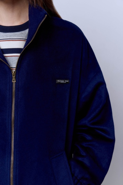 Бомбер из шерсти с кашемиром, синий