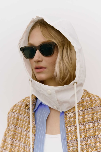 Жакет на резинке букле жёлтый