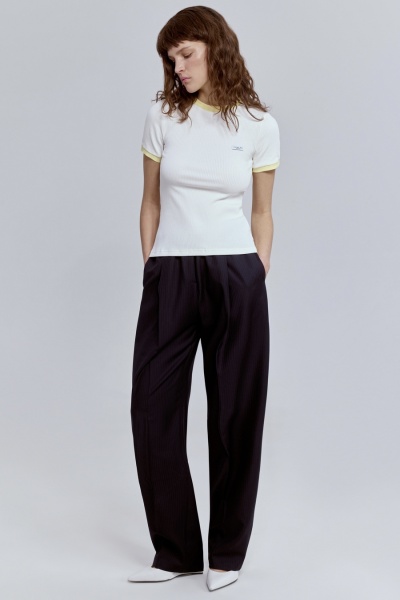 Футболка из хлопковой рибаны, белый