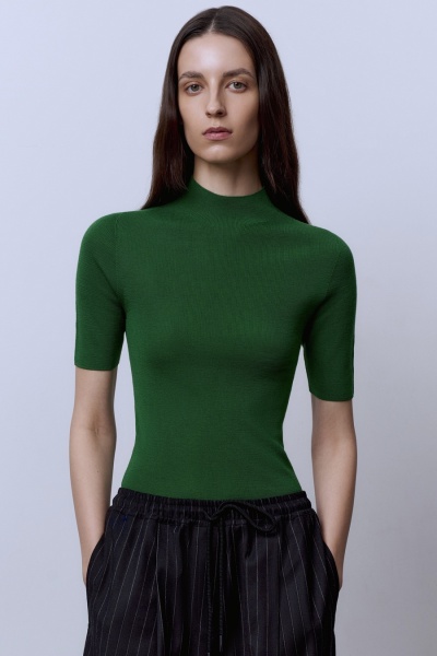 Водолазка с коротким рукавом, зелёный