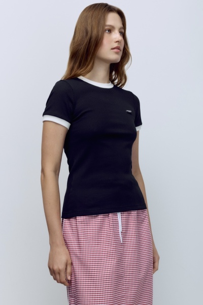 Футболка из хлопковой рибаны, синий