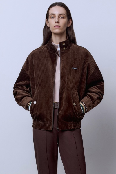 Бомбер из вельвета, шоколад