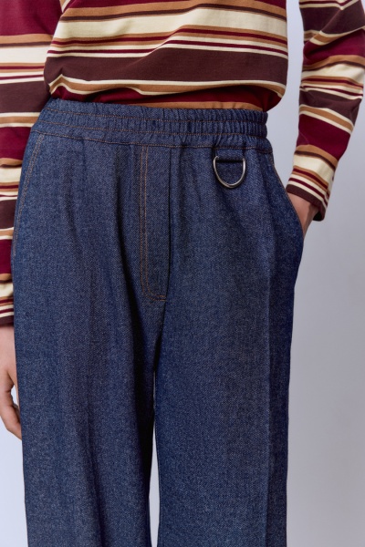 Брюки из шерстяного денима, синий
