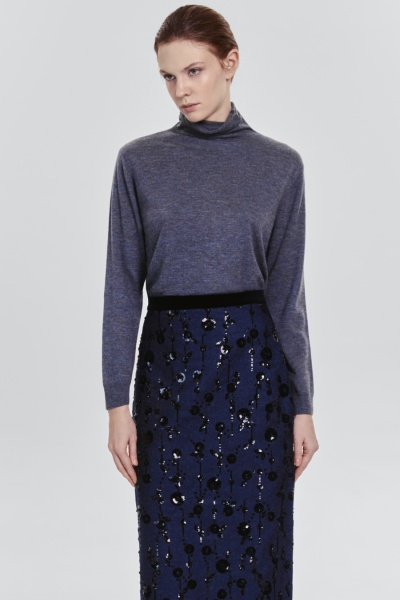 Водолазка с длинным рукавом, тёмно-серый