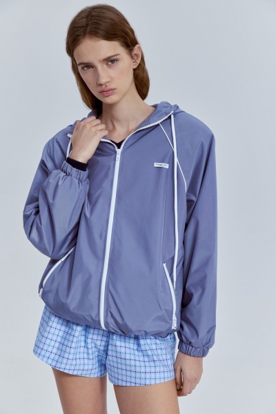 Ветровка с кантом + мешок для хранения, серый