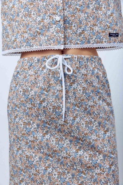 Юбка Secret Garden на кулиске с кружевом, бежевый