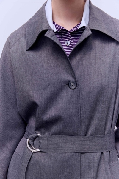 Легкое пальто из премиальной шерсти, серый