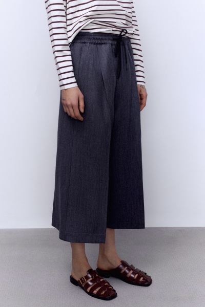 Бермуды из итальянской костюмной шерсти, серый