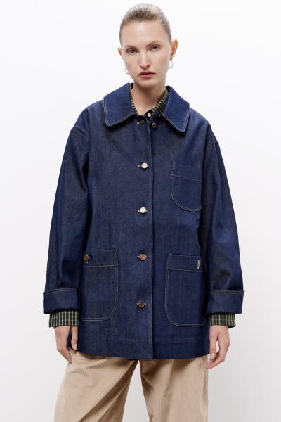 Жакет из плотного денима, синий