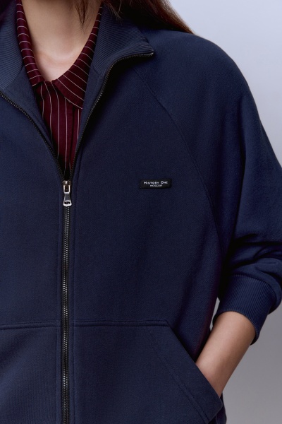 Толстовка из футера с начёсом, графит