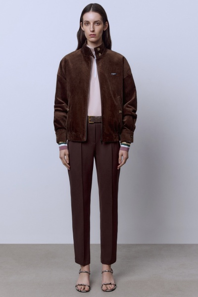 Бомбер из вельвета, шоколад