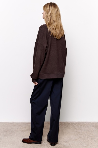 Объемное поло из шерсти, шоколад