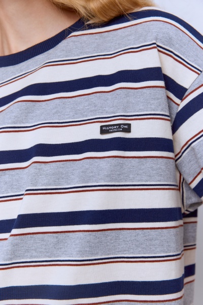 Футболка в полоску, мультиколор