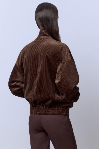 Бомбер из вельвета, шоколад