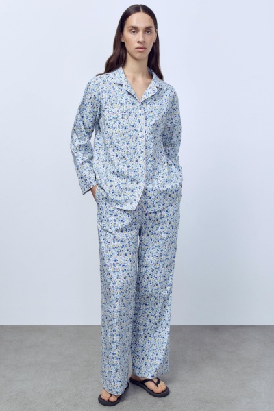 Пижама Secret Garden (рубашка с длинным рукавом + брюки), голубой