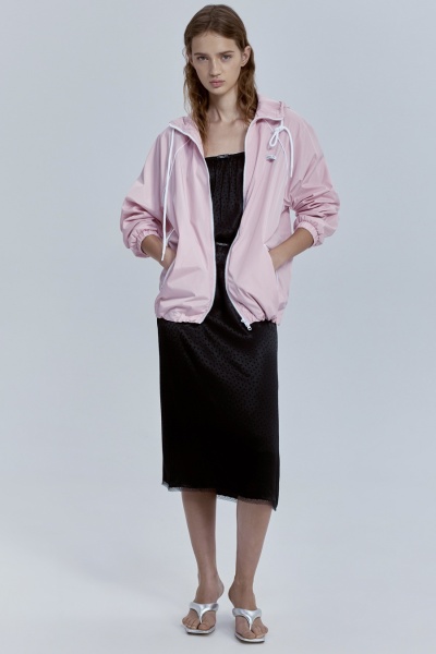 Ветровка с кантом + мешок для хранения, розовый