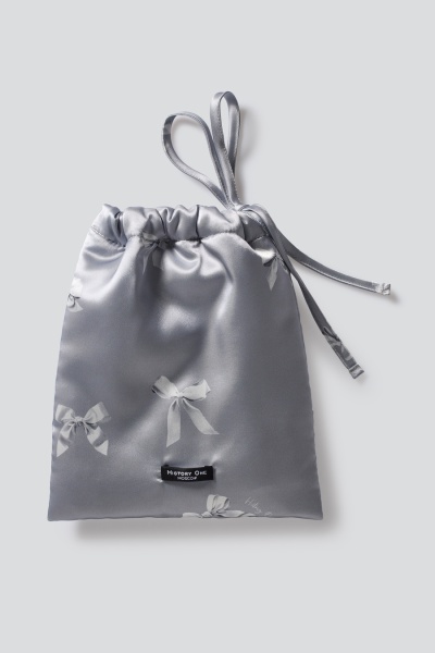 Кисет с бантами, жемчужный